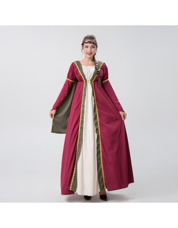 Halloween Costume Queen Role Play Cape Performance Court Drama Costume YM8721