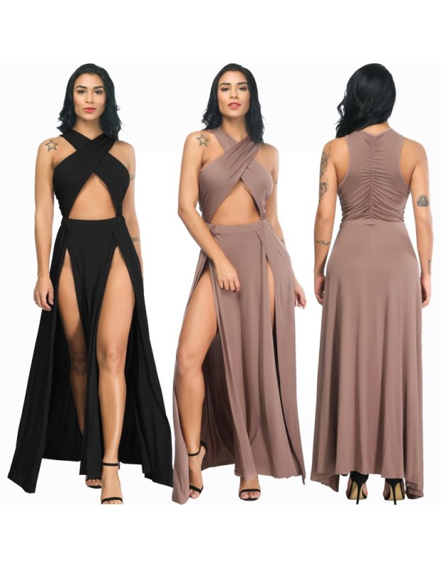 Sexy High Slit Bodycon Bandage Dress M8301