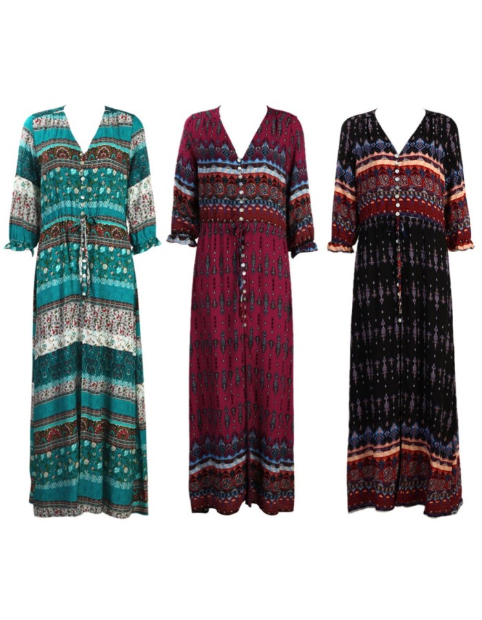 Boho Style Long Beach Summer Dress M30392