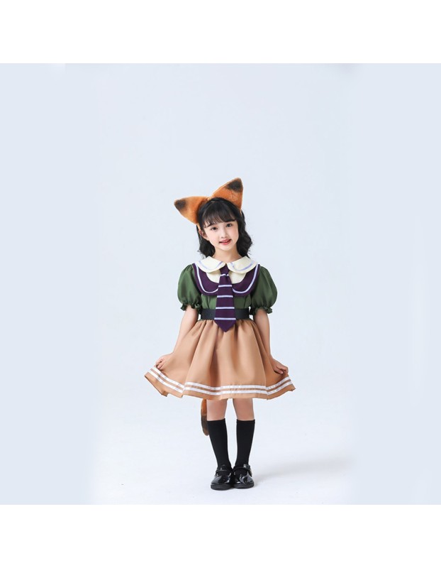 Zootopia Nick Fox Dress  Animal Costume Game uniform Cosplay DL2044