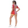 Checkered One Piece Racing Uniform Night Club Cheerleading Stage Costumes MS5062