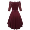 3/4 Sleeve Lace Ball Gown Wedding Bridal Dovetail Vintage Dress CD1613-1