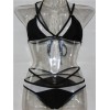 Sexy Mesh Hollow-out Black Bikini M5337