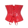 Steampunk Black PU Underbust Corset with Side Zipper Gothic Bustiers M22066