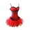 sexy red satin corset with skirt m1753D