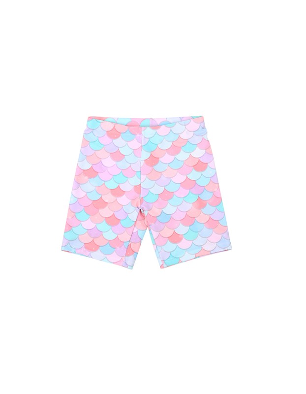Children's Swimsuit Mermaid Separate Set Long Sleeve Fish Scale Shorts Girls Swimsuit KF207