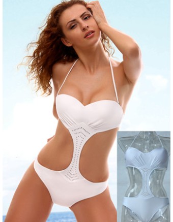 Cute white fashion girl swimwear M5398