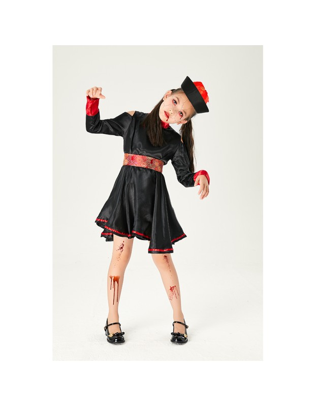 Zombie Qing Dynasty Parent Halloween Cosplay Ghost Adult Children Costume SM3324