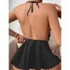 V-neck Dress Lace Nightdress Sexy Backless Black Jumpsuit YSF2047