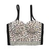 Nailed Beaded Suspenders Sexy Bright Drill Bra Support Body Shaping Top KN8813