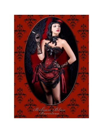 Sexy women red lace corsets M1340