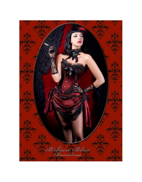 Sexy women red lace corsets M1340
