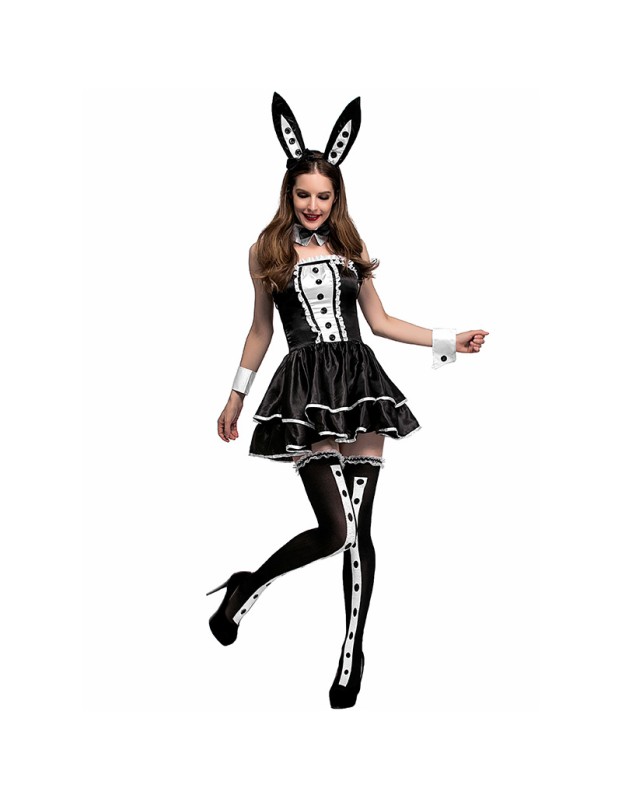 Sexy Bunny Costume Rabbit Girl Tube Top Mini Dress Outfit M40801