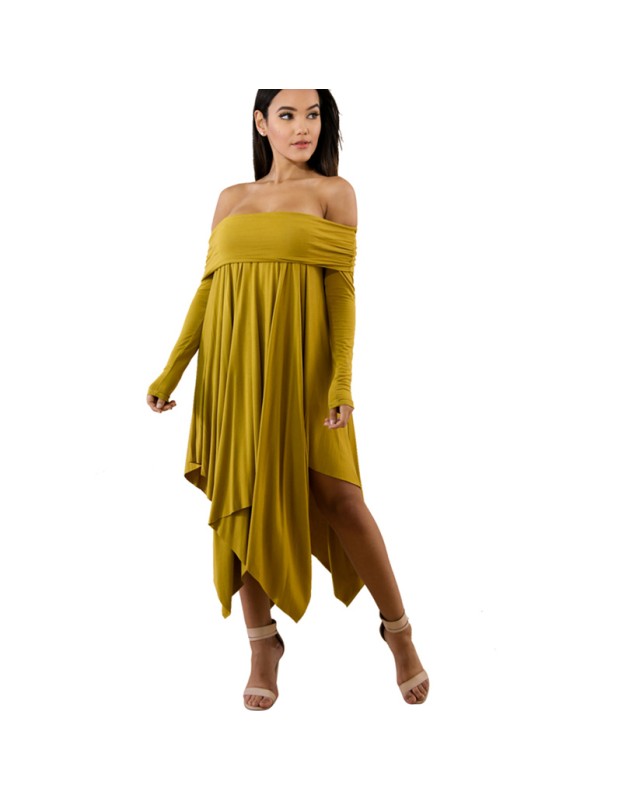 Summer Bohemian White Irregular Beach Dress 8206