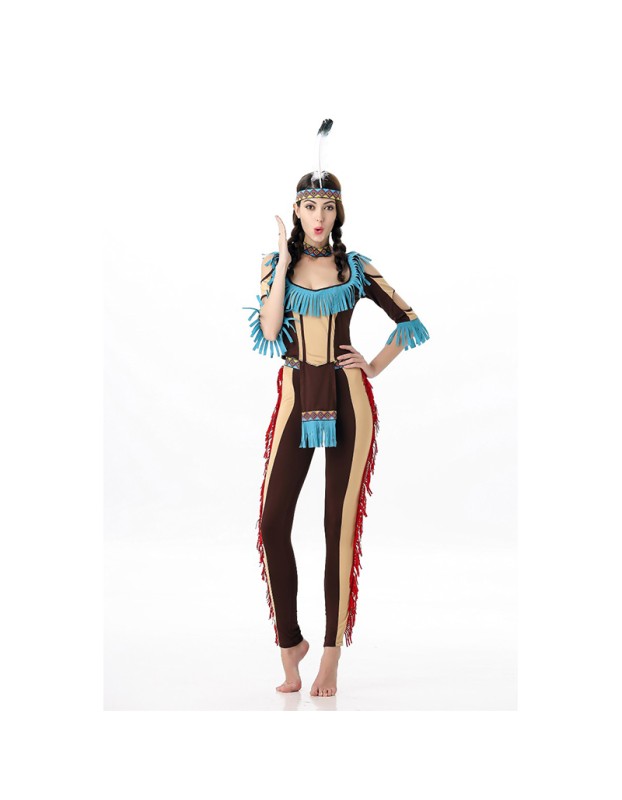 Women Costume Indian Native Savage Cosplay Masquerade Costume MS40201