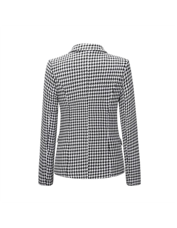 Short Suit Jacket Double Breasted Top Coat Solid Color Women Blazer H2013