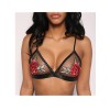 EMBROIDERY FLOWER MESH SLING LINGERIE BR001