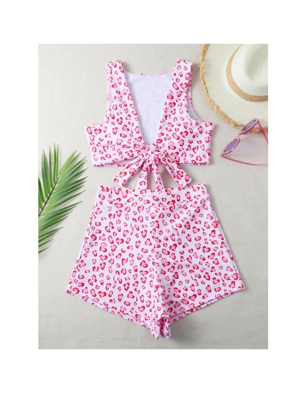 Flat Corner Young Girl Bikini Two Piece Plus Size Striped Women Bikini Sets S163