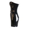 New Style Women Black Leather Dress M7269