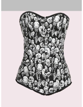 black skull corset with cup shaped m1970