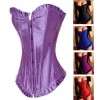 Blue Satin Overbust Corset M1595