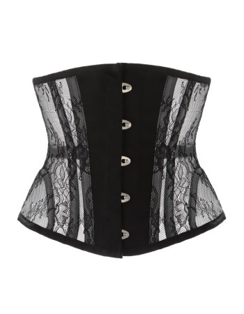 Women Sexy Lace Mesh Breathable Steel Boned Slimming Belt Waist Trainer Corset MS1525