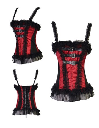 red lace corsets m1266b