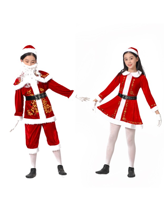 Children's Costumes Santa Claus Dresses Up In Party Christmas Cosplay Costumes SM6060 SM059