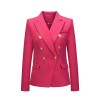 Short Suit Jacket Double Breasted Top Coat Solid Color Women Blazer H2013