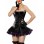 lace halter front leather corset m1206D