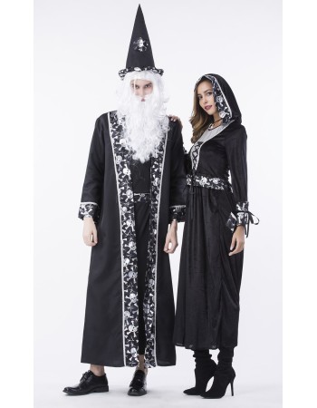 Men and women Hogwarts School of Witchcraft and Wizardry Magician robes costumes