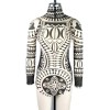 New Arrival Hot Women Pattern Long Sleeve Jumpsuit M30142