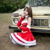 2018 Sweet Cat Christmas Dress M1187