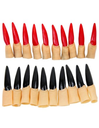 Halloween Pointy Vampire Long Fake Nails H2