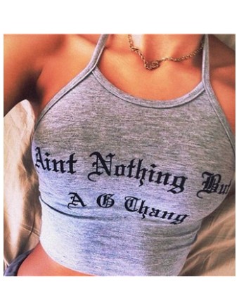 Women Sexy Print Sport Tops Vest M6104