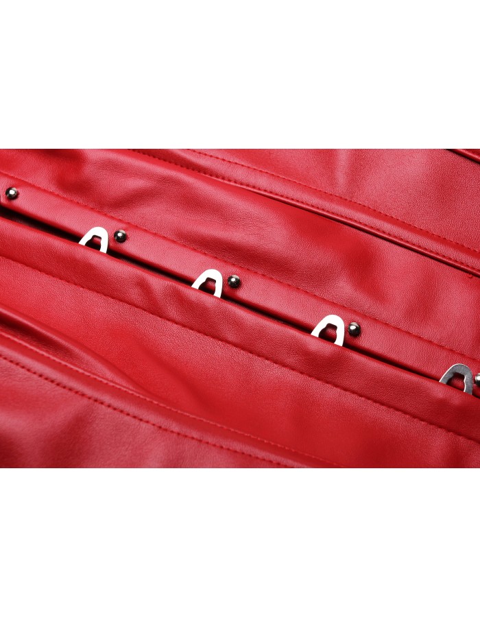 Red leather corset m7081a