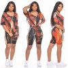 Tie Dye Printed 2 Piece Set Women Casual Outfits M8555