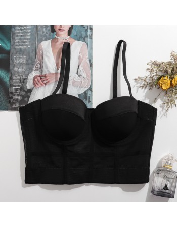 Sports Bra Mesh Yarn Underwire Fishbone Suspender Breathable Underwear KN8594