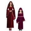 Children Wine Red Vampire Wizard Clothing European Vintage Court Dress Up M40647
