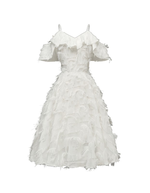 Fringed Ruffle Women Summer Ladies Evening Party Retro Cocktail Dresses CD1704