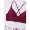 Printed Strap Two Piece Swimsuit Set Sexy Bikini Woman Swimwear A2205