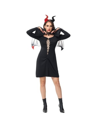 Women Cosplay Vampire Costume for Adult Halloween Party Devil Queen Dress Up  SL3402