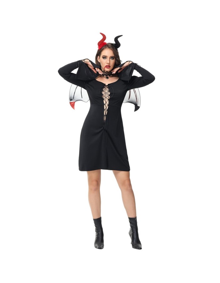 Women Cosplay Vampire Costume for Adult Halloween Party Devil Queen Dress Up  SL3402