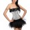 sexy white polka dot corset with bubble skirt m1808c