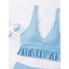 Hot Bikini Blue Tasseled Swimsuit  Lingerie Sexy Slim Fit Swimsuit A2211