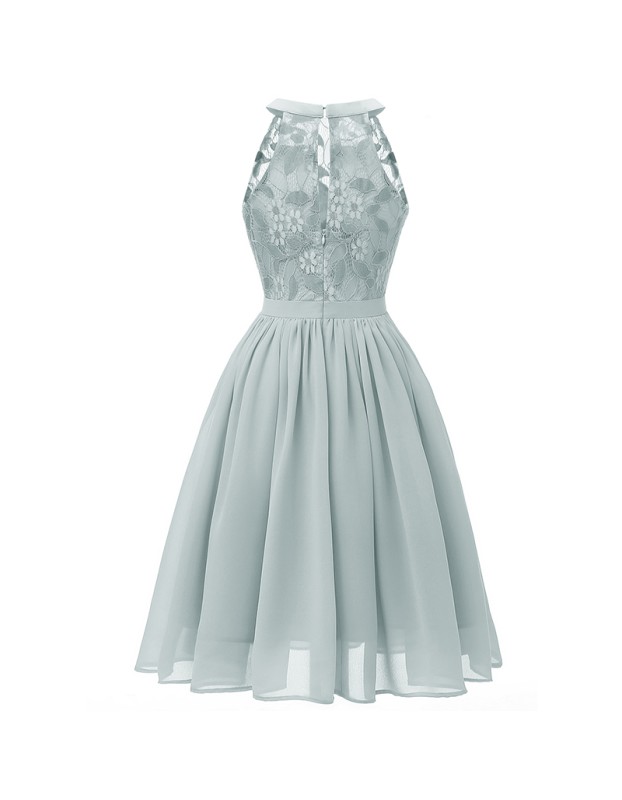 Elegant Wedding Chiffon Halter Women Party Summer Dress Casual CD1645