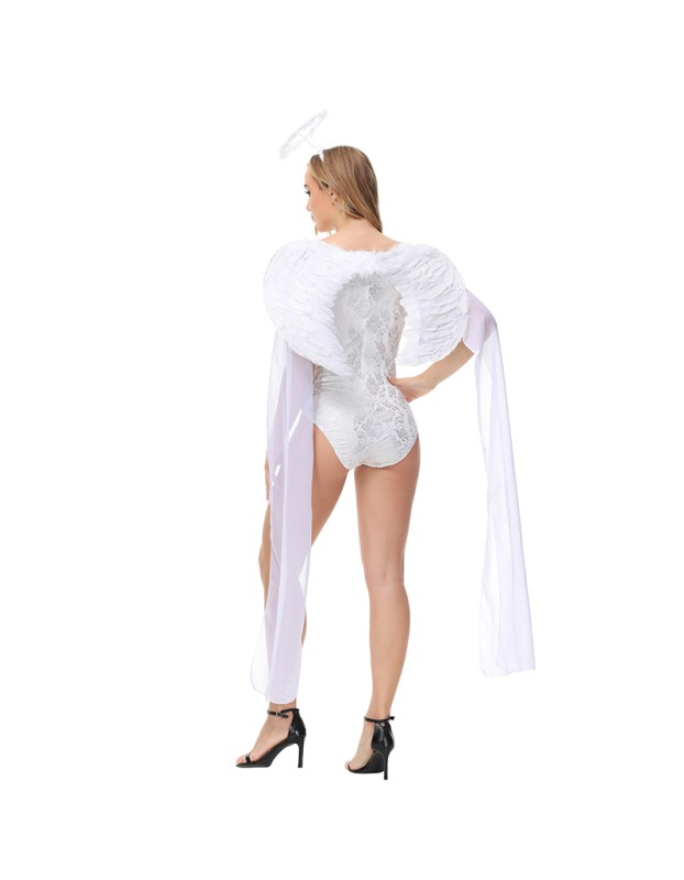White Angel Cleopatra Cosplay Uniform Temptation Bar Costume MS5002