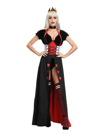 Poker Red Queen Of Hearts Costume m40684