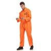 Men Adult Orange Inmate Cosplay Costume Jumpsuit Uniform Set Firefighter Suit SM1109