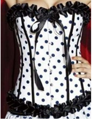 Sexy corset with black dot M1262